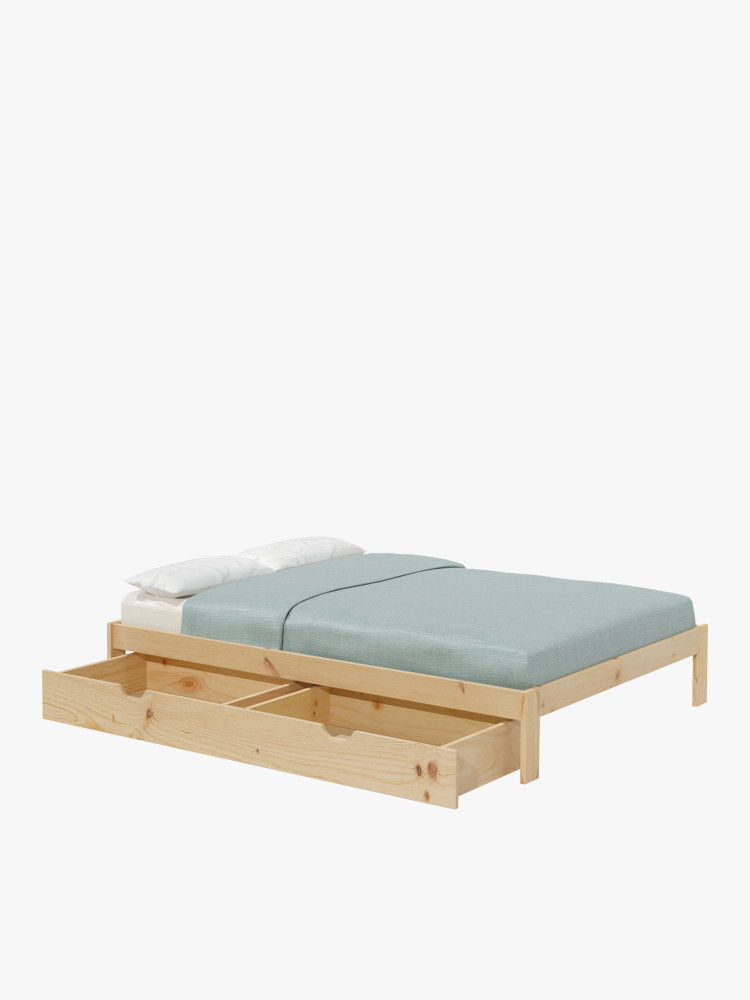 Cama doble BASO 160 cm con cajón | LUFE