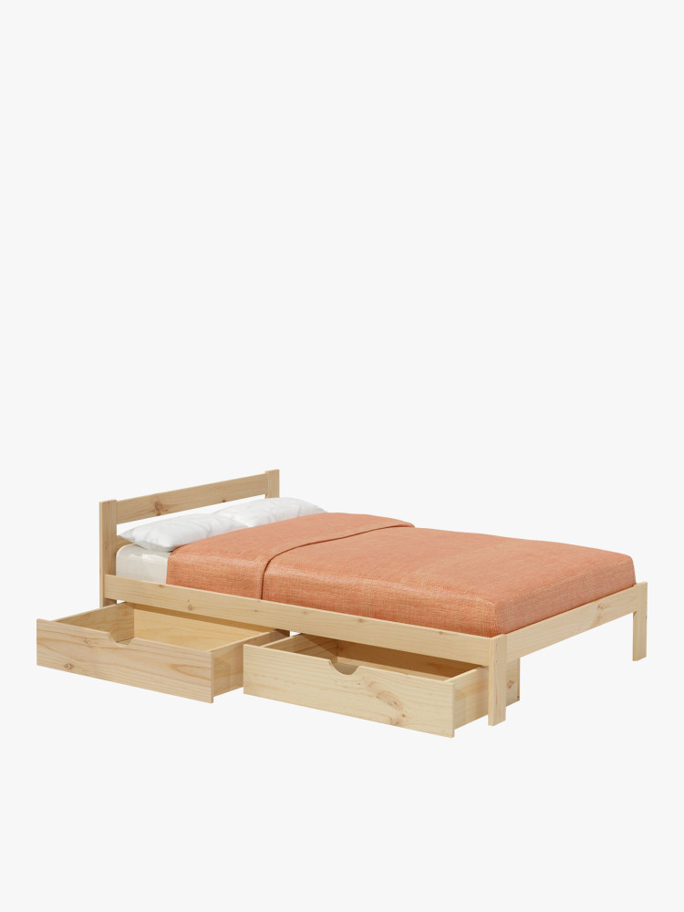 Letto da una piazza e mezza LORE 135 cm con cassetti | LUFE