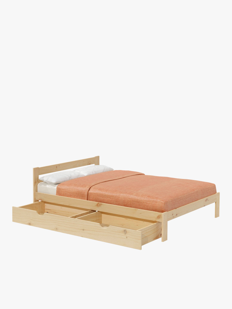Cama doble LORE 160 cm con cajón | LUFE