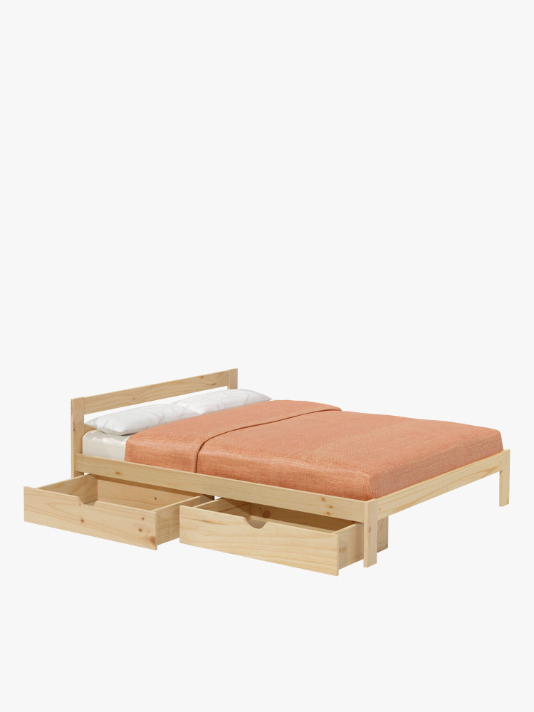 Letto king size LORE da 180 cm con cassetti | LUFE