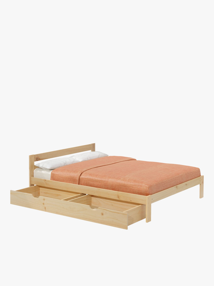 Cama doble LORE 180 cm con cajón largo | LUFE