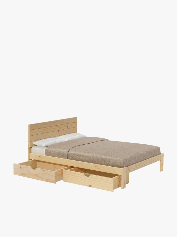 Cama doble TESTA 160 cm con cajones | LUFE