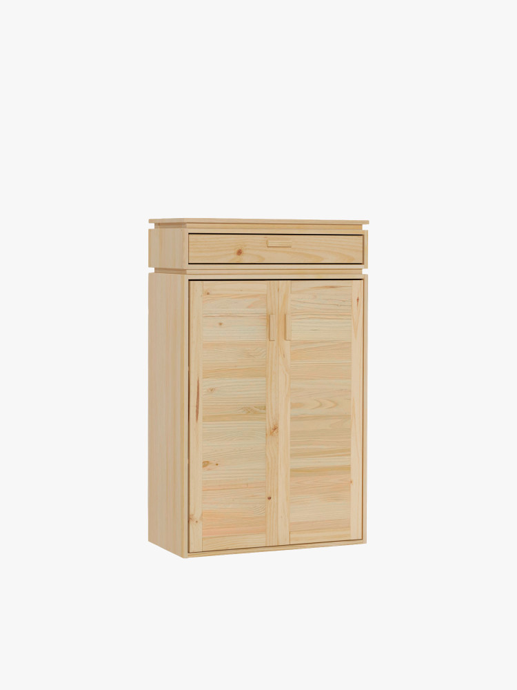 Armoire d'entrée en bois naturel avec tiroir | LUFE