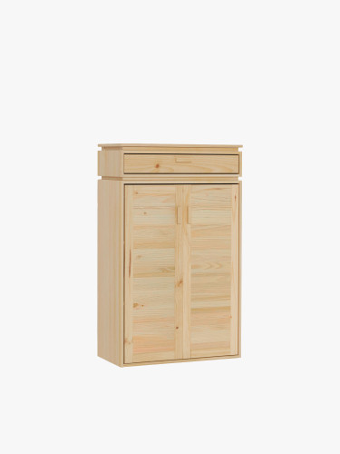 Armoire d'entrée en bois naturel avec tiroir | LUFE
