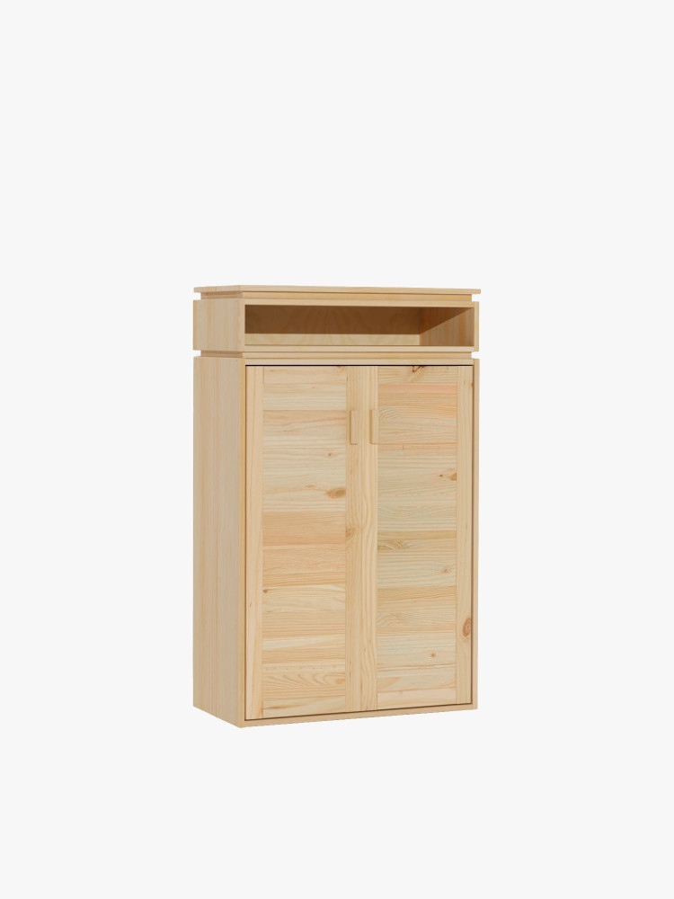 Armoire d'entrée en bois naturel avec creux | LUFE