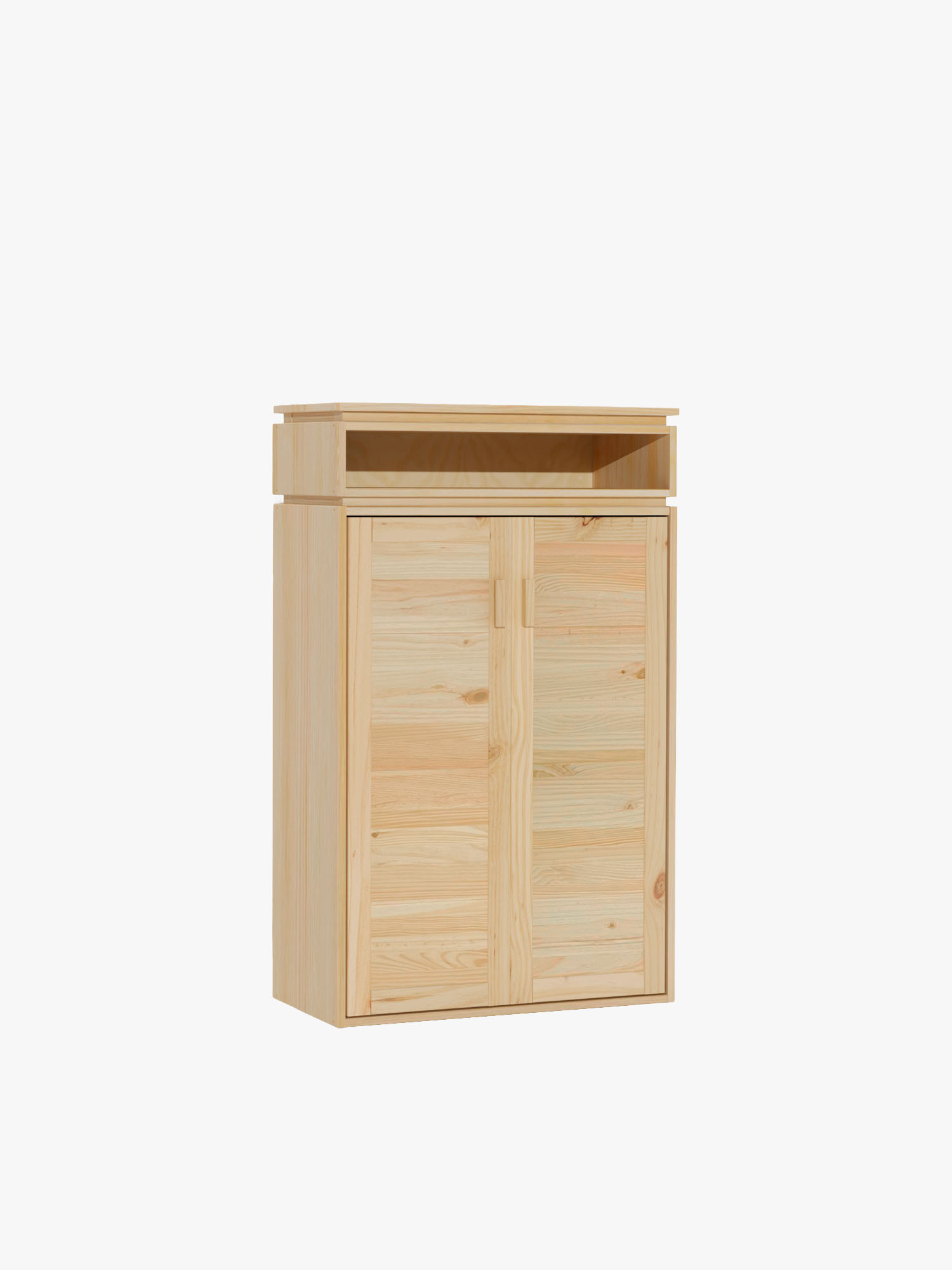 Armoire d'entrée en bois naturel avec creux | LUFE
