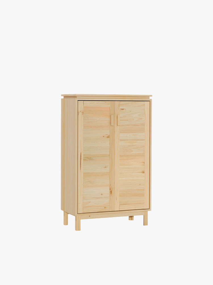 Armadio credenza in legno con ripiani e gambe | LUFE