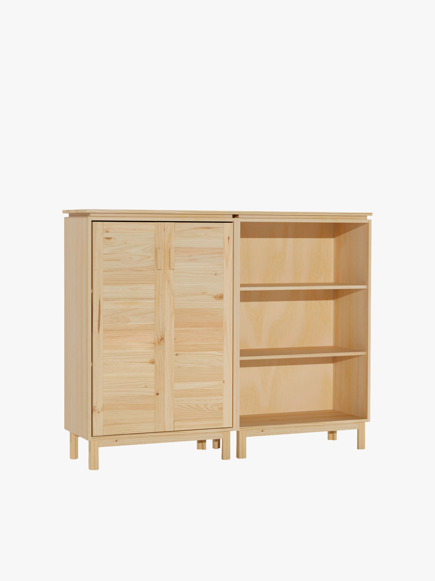 Aparador de madera con función armario y estantería | LUFE