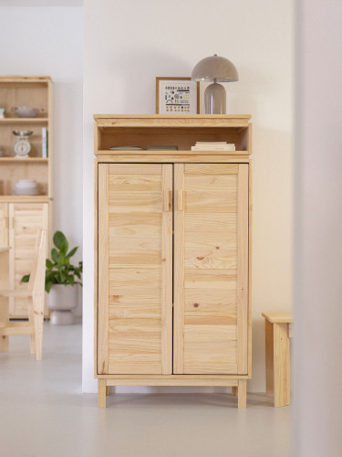 Armoire d'entrée en bois naturel | LUFE