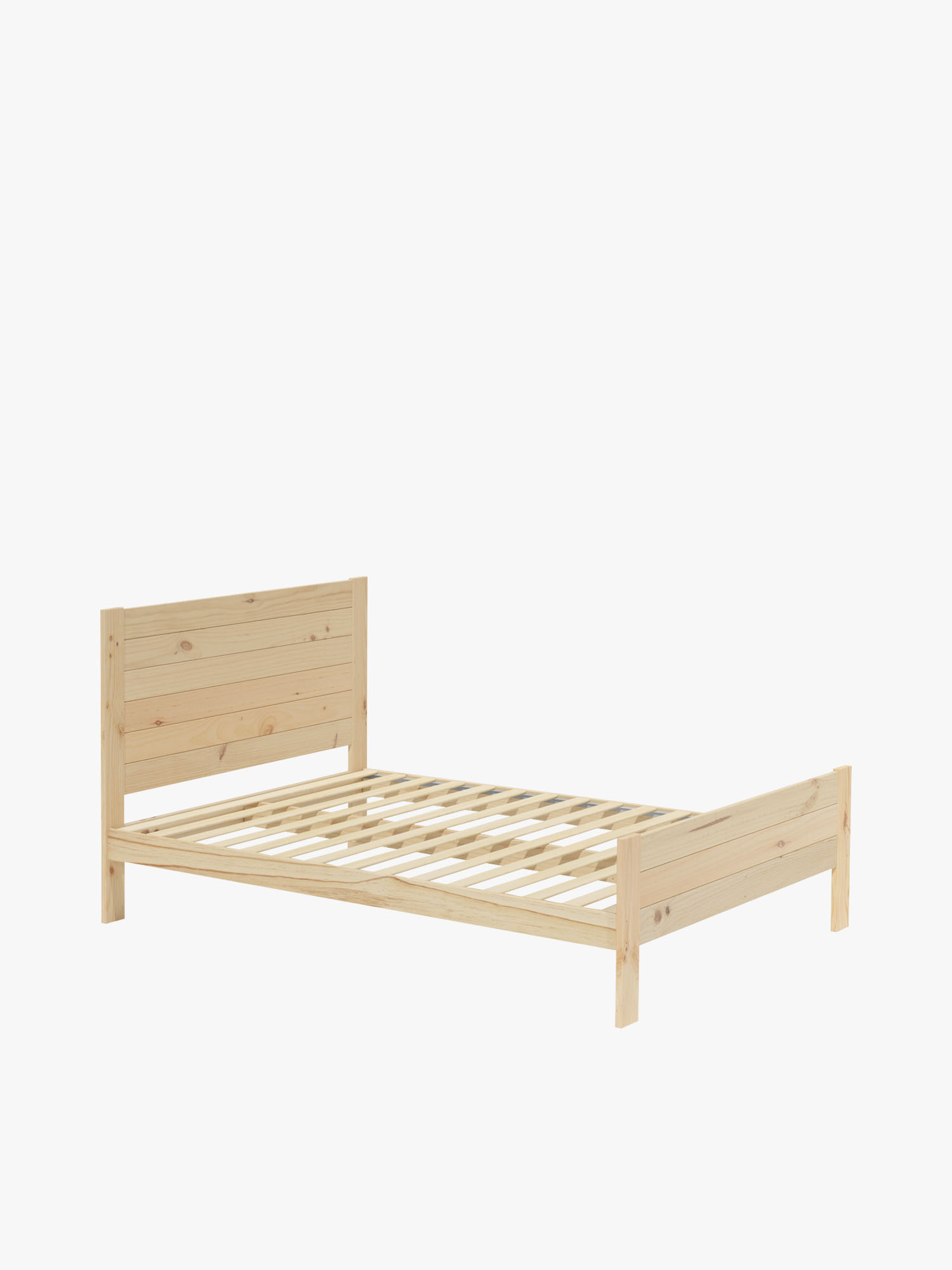 Cama 150 de madera maciza de pino estilo caserío | LUFE