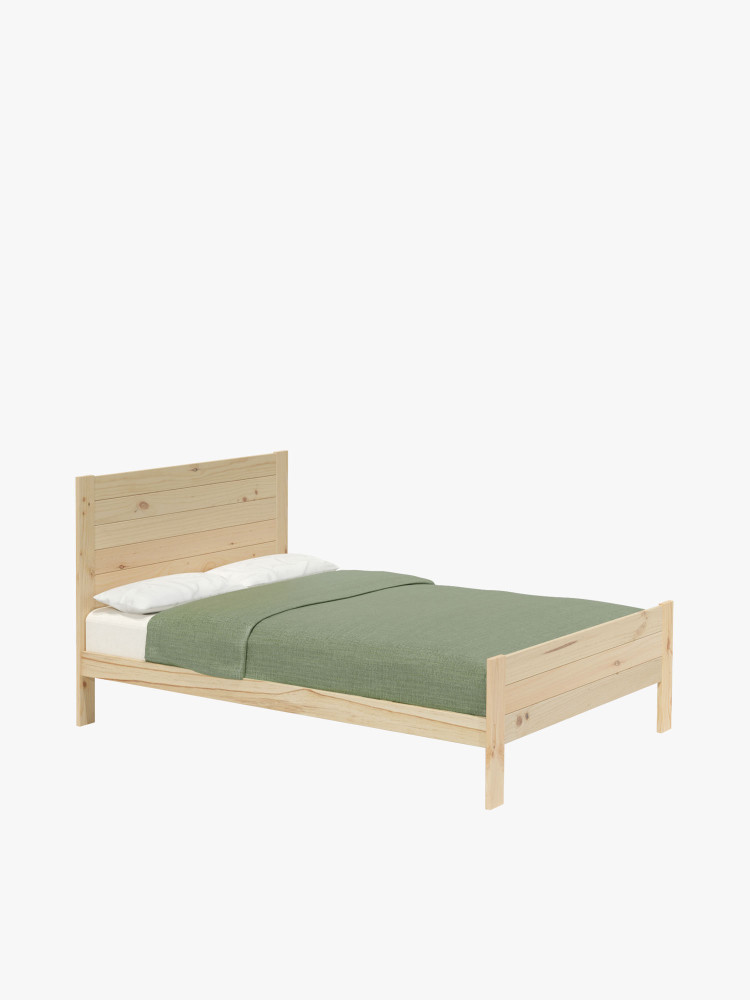 Letto 150 in legno massello di pino stile rustico | LUFE