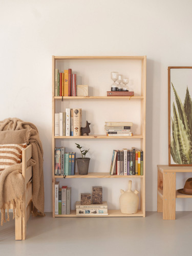 Estantería básica 5 baldas de madera | LUFE