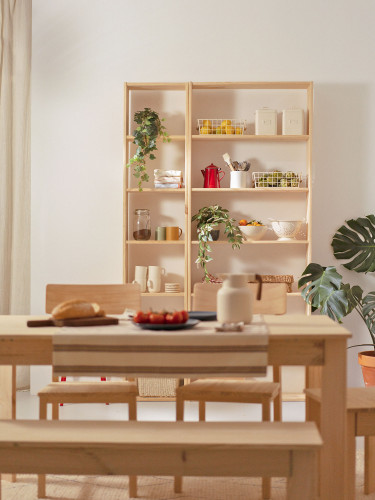 Étagère basique à 7 tablettes en bois | LUFE