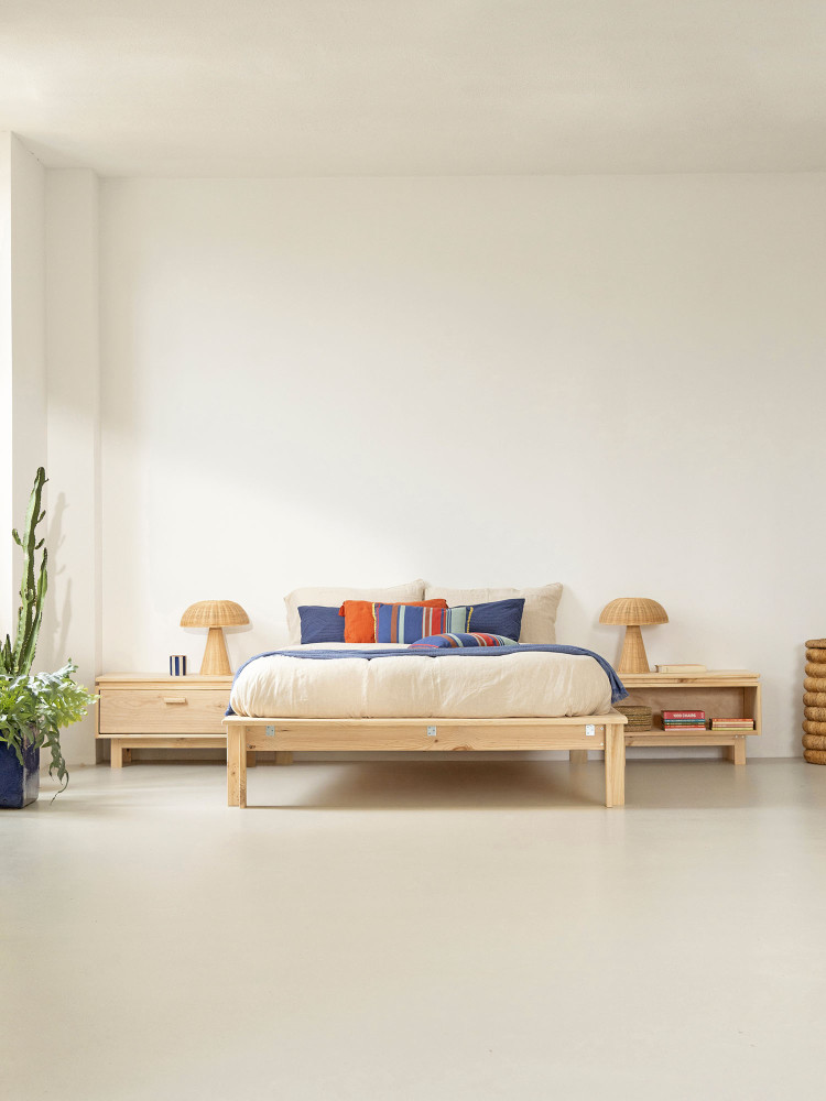 Cama doble LUR 160 cm de madera | LUFE 2