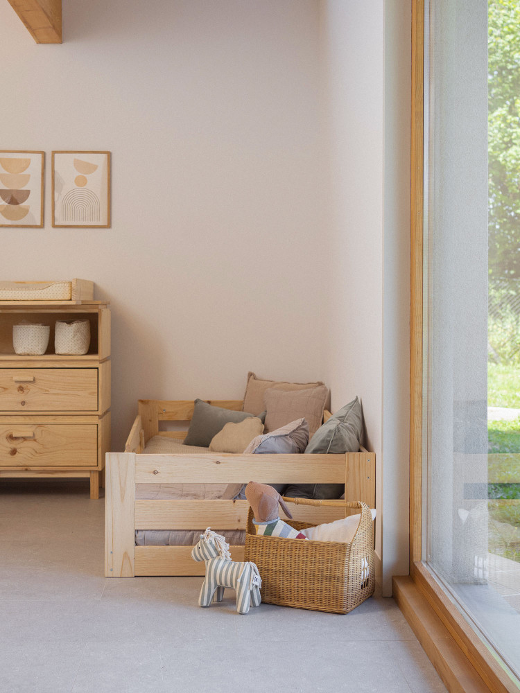 Cama infantil Montessori 80 em madeira natural | LUFE 2