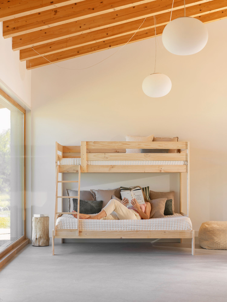 Beliche de casal em madeira cama 90 e 140 | LUFE 2