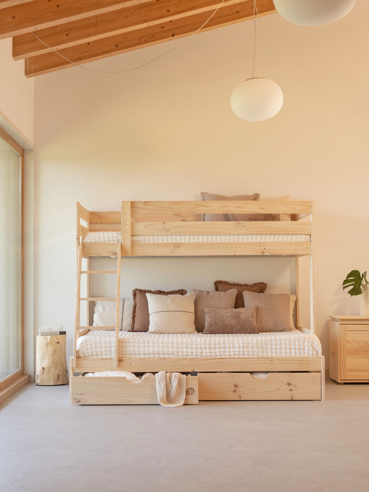 Litera triple cama 90 y 140 con cajones | LUFE 2