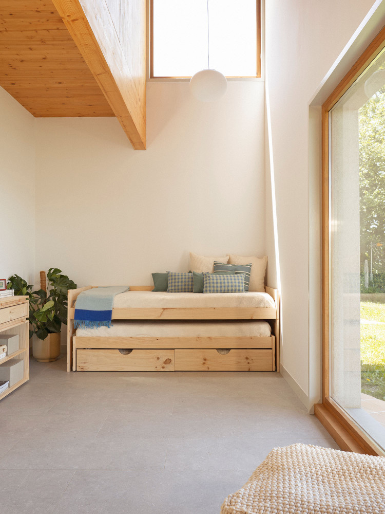 Cama nido compacta individual de 90 cm con cajones | LUFE 2
