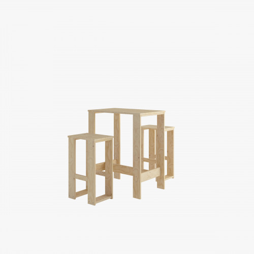 OREKA TABLE HAUTE AVEC TABOURETS