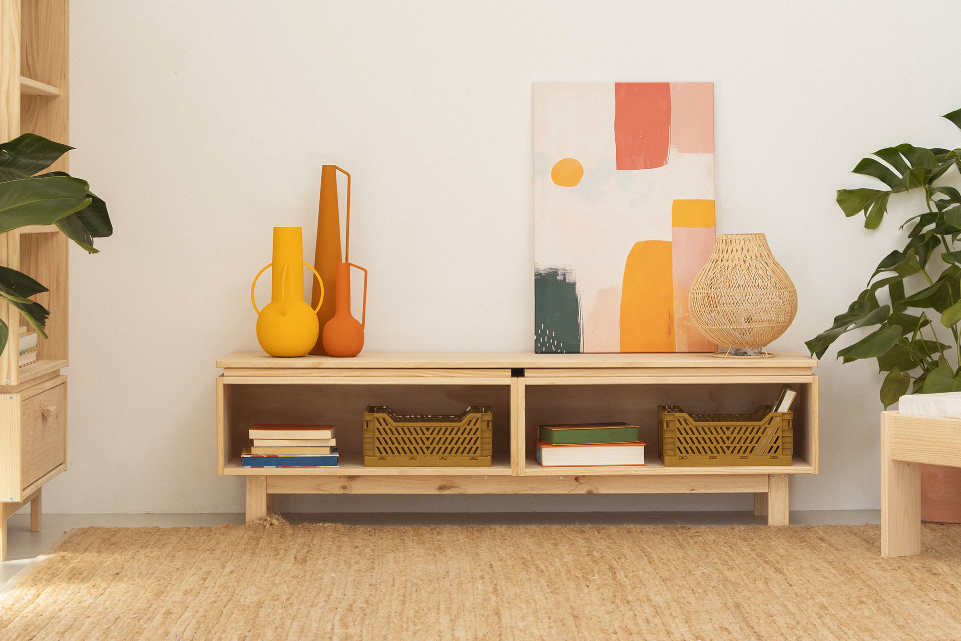 Imagen de ambiente 1 para:Mueble TV de madera natural