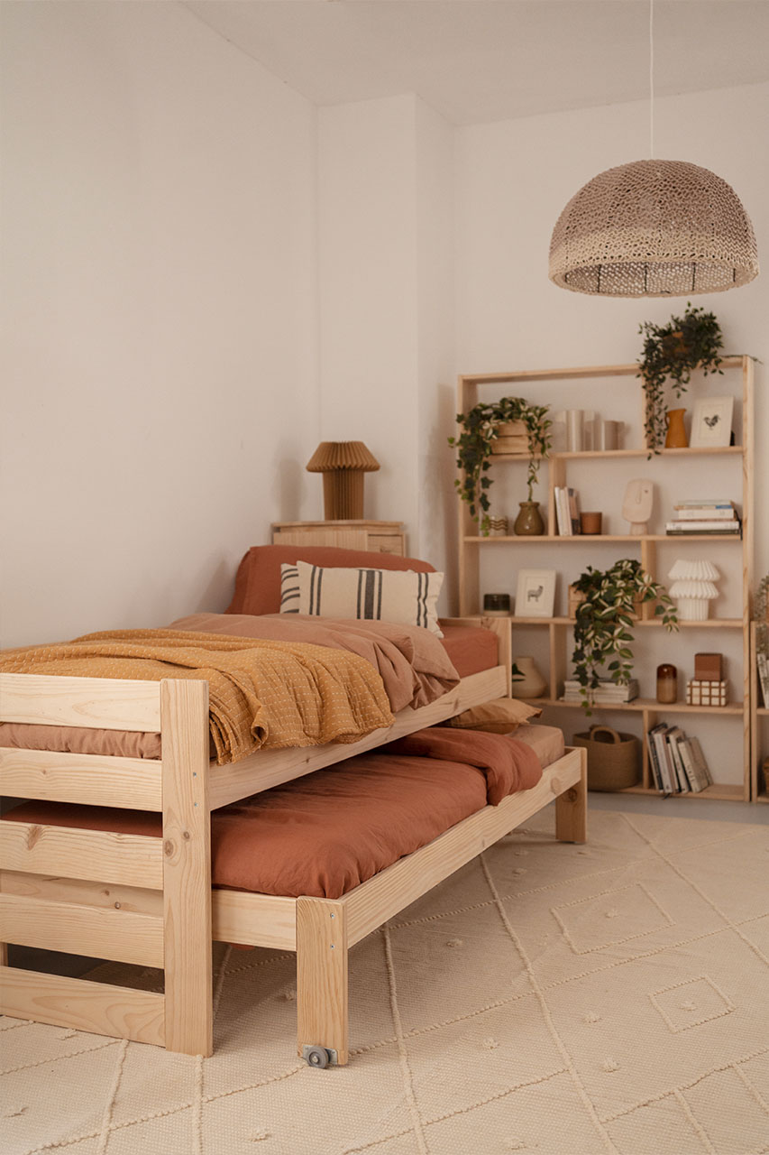 Imagen de ambiente 2 para:Cama nido compacta de madera natural