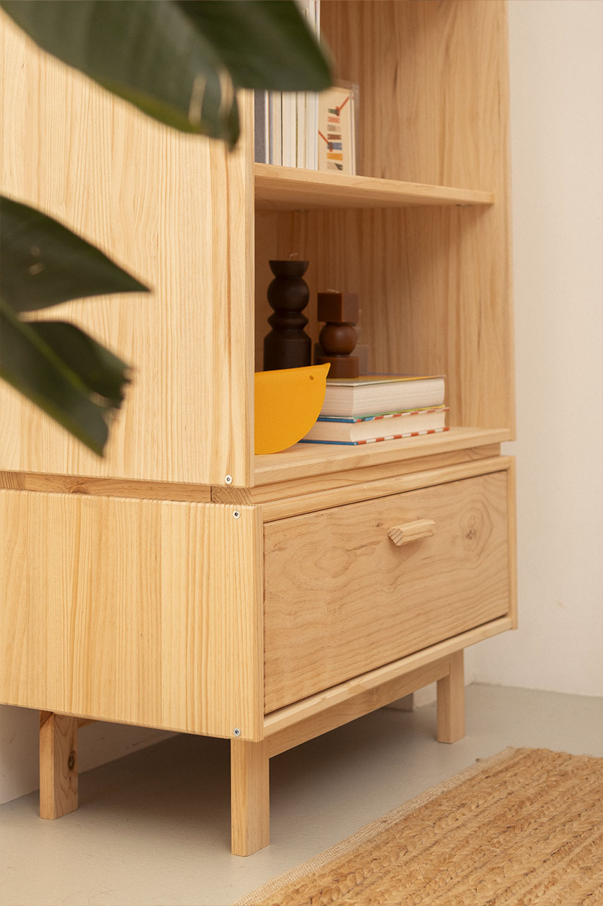 Imagen de ambiente 4 para:Estantería librería pequeña de madera ecológica